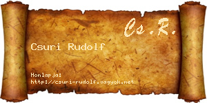 Csuri Rudolf névjegykártya